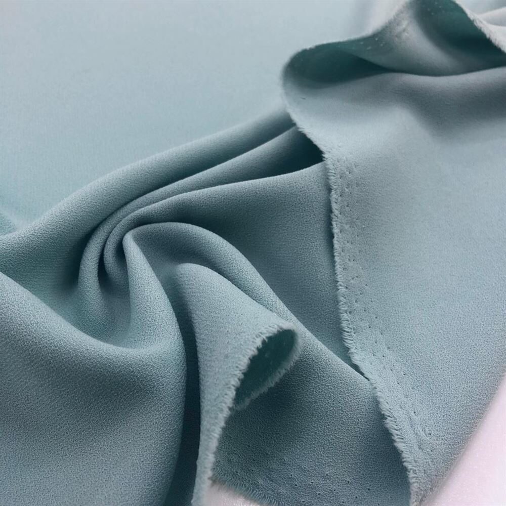 Double Krep Kumaş Su Yeşili