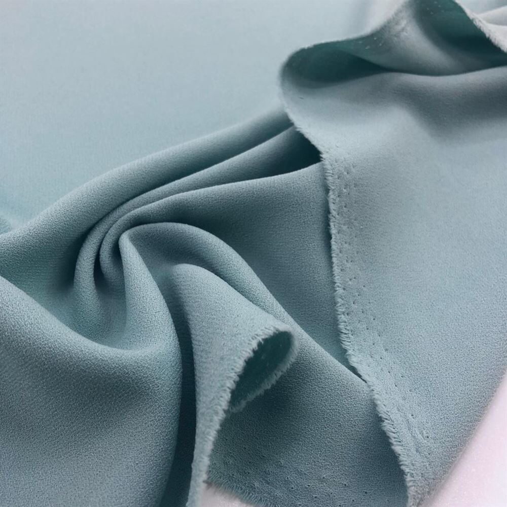 Double Krep Kumaş Su Yeşili