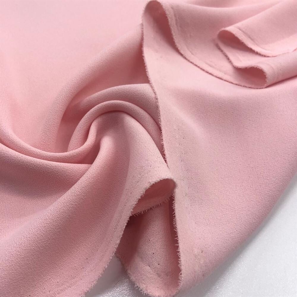 Double Krep Kumaş Toz Pembe