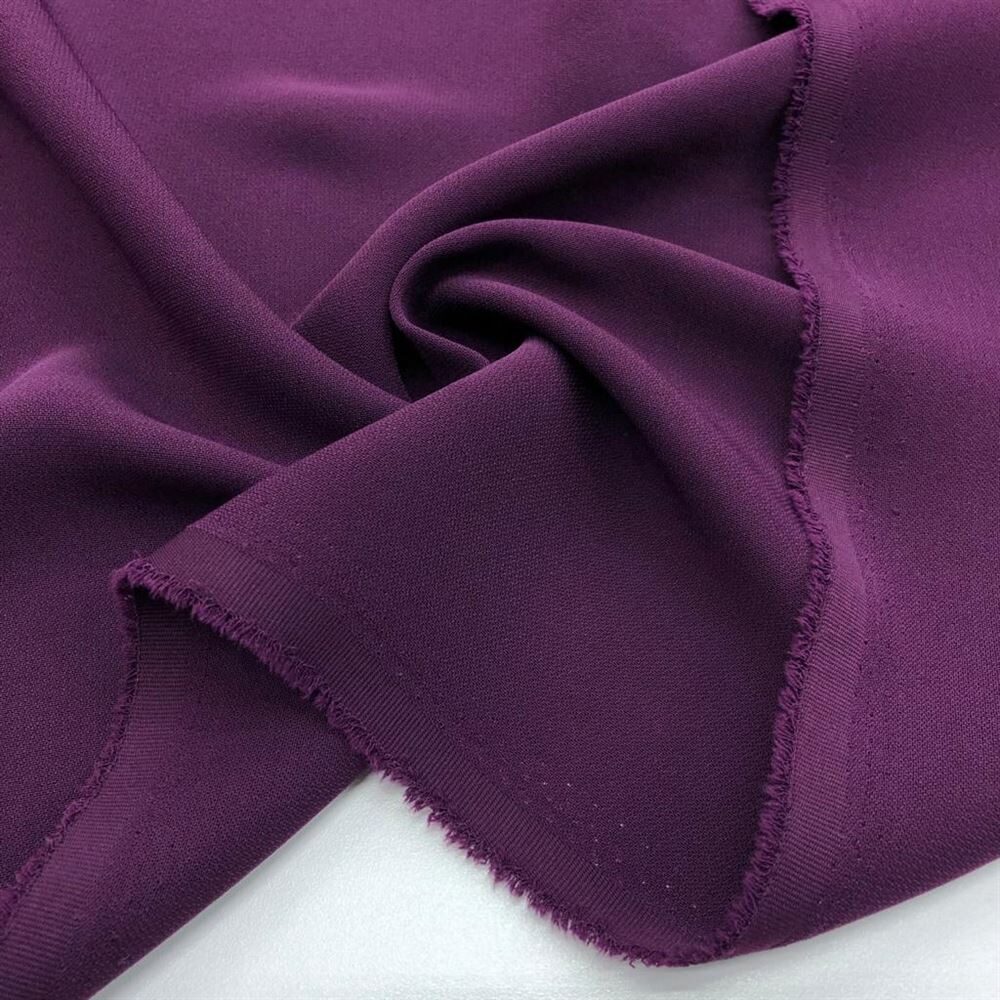 Krep Kumaş Üzüm Rengi