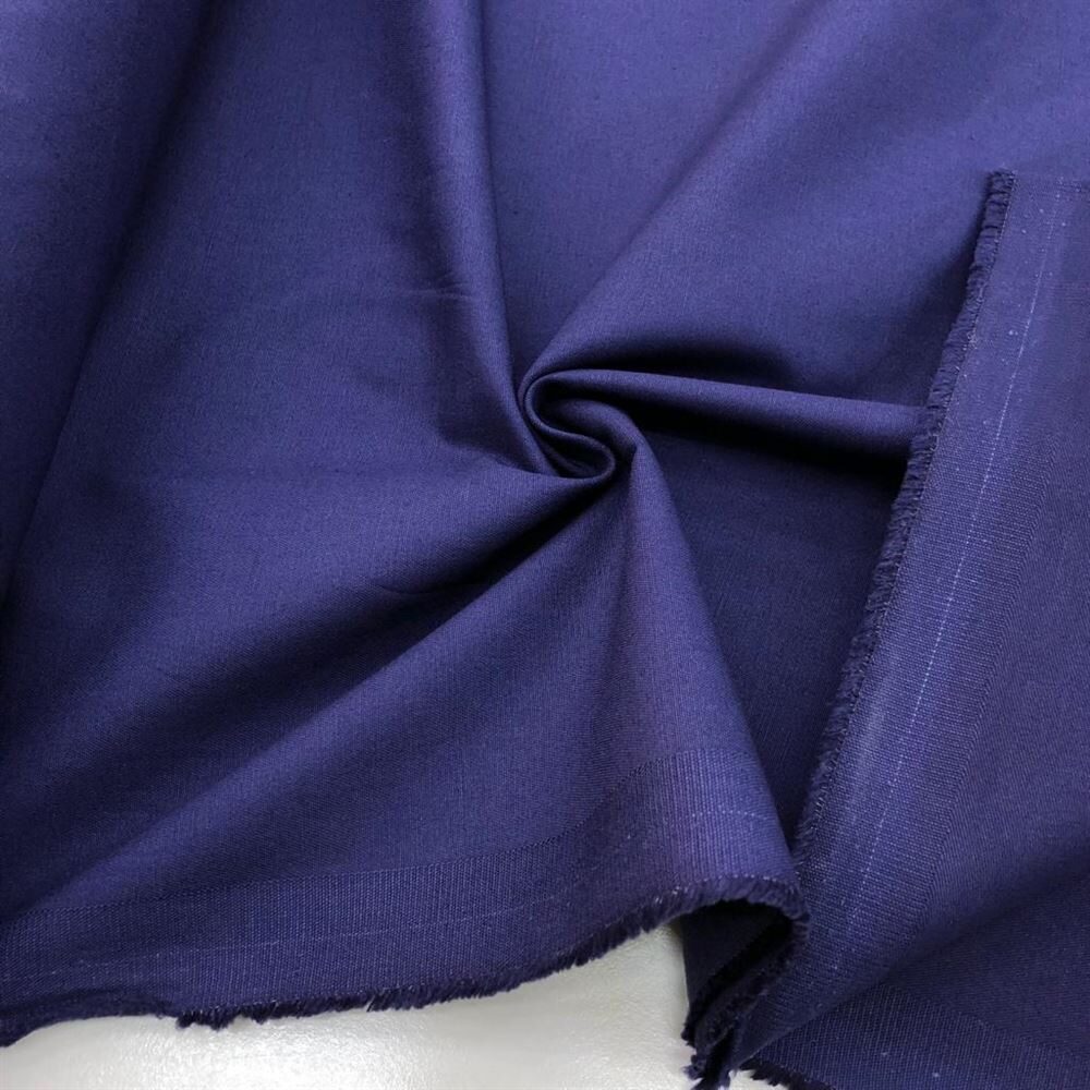 Trençkot Kalın Kanvas Kumaş Açık Lacivert