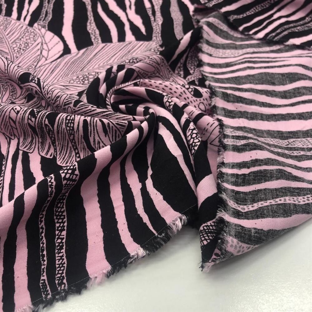 Desenli Viskon Kumaş