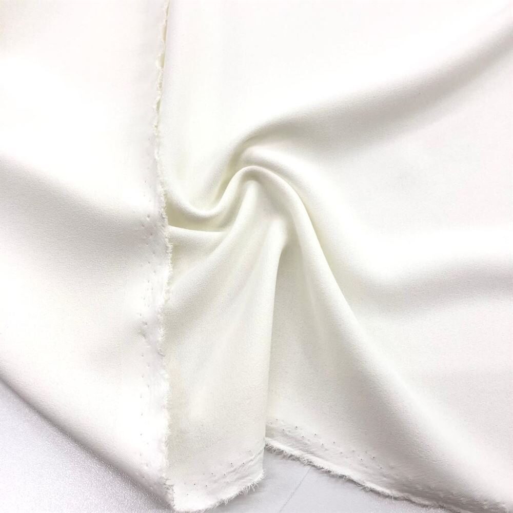 Double Krep Kumaş Ekru