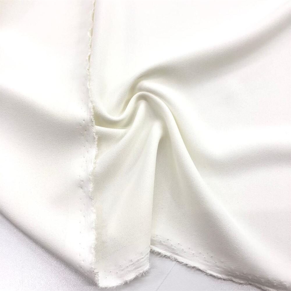 Double Krep Kumaş Ekru