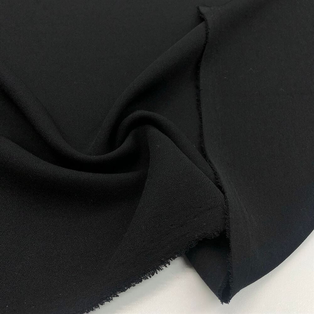 Double Krep Kumaş Siyah