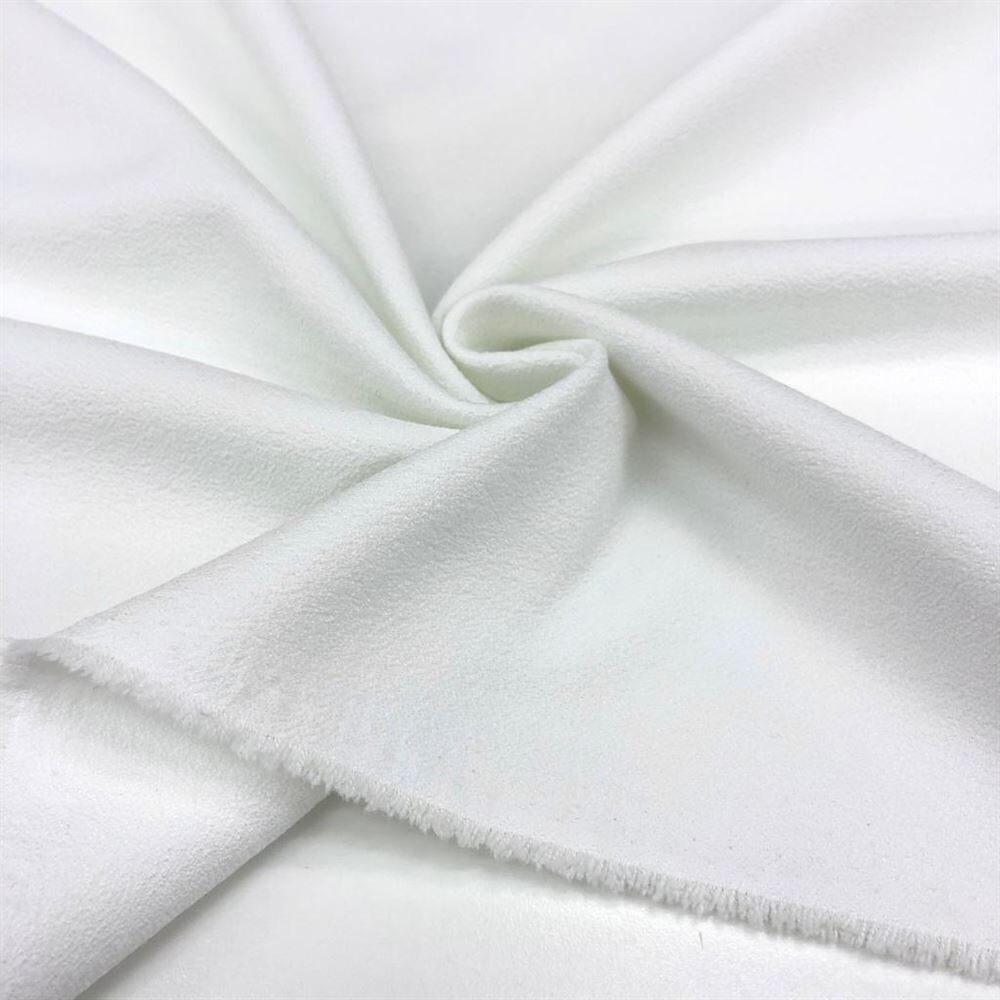 Yün Jourjet Krep Kumaş Beyaz