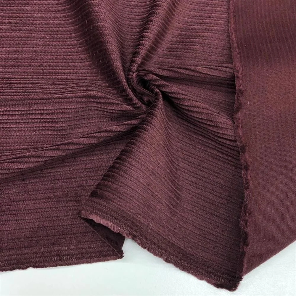 Fitilli Kadife Kumaş Bordo