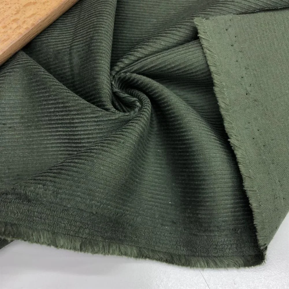 Fitilli Kadife Kumaş Haki Fitilli Kadife Kumaş Haki