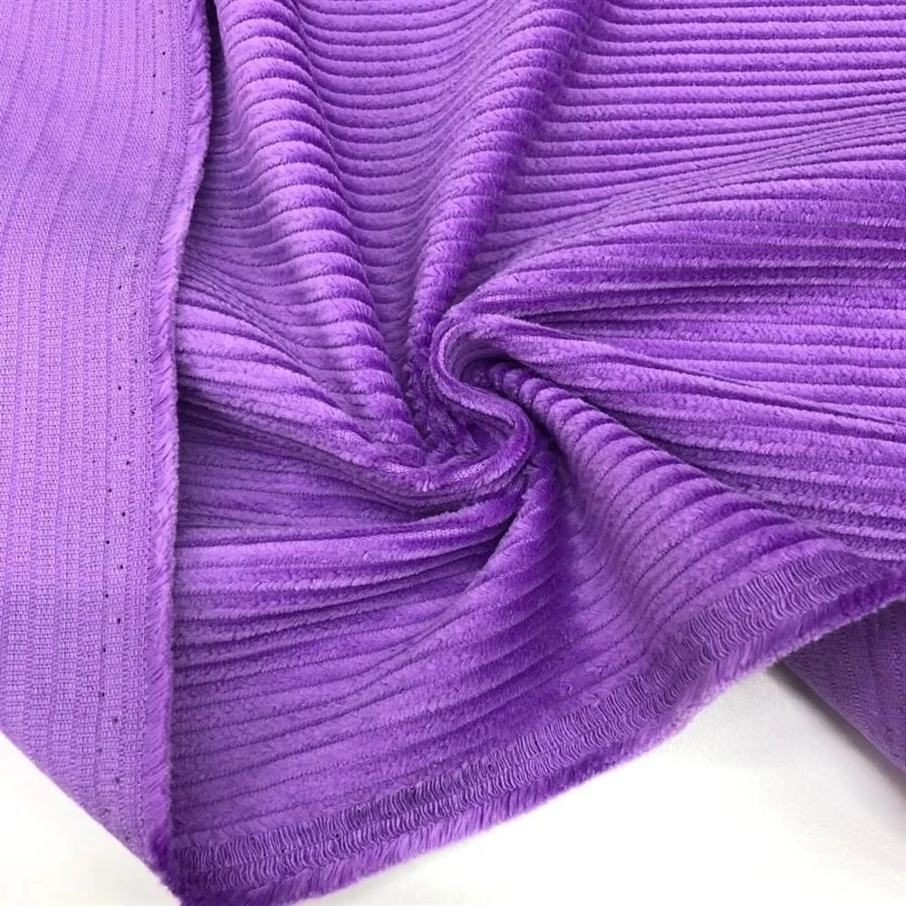Fitilli Kadife Kumaş Lila