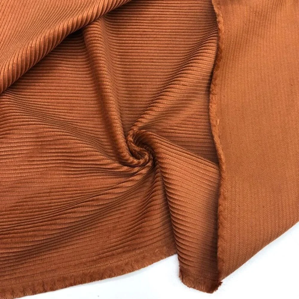 Fitilli Kadife Kumaş Turuncu