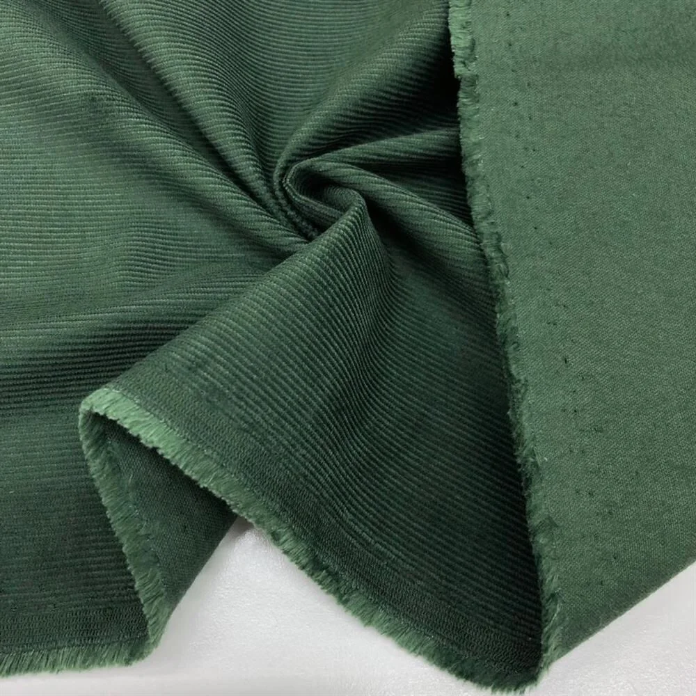 Fitilli Kadife Kumaş Zümrüt Yeşili