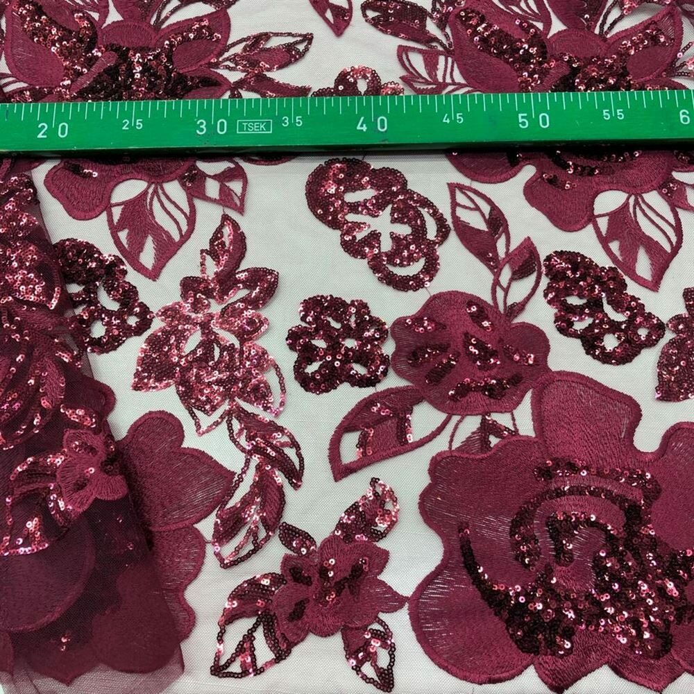 Payet İşlemeli Dantel Kumaş