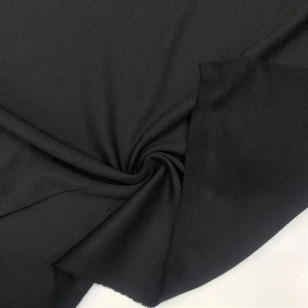 Kalın Yünlü Çelik Penye Kumaş Siyah Kalın Yünlü Çelik Penye Kumaş Siyah