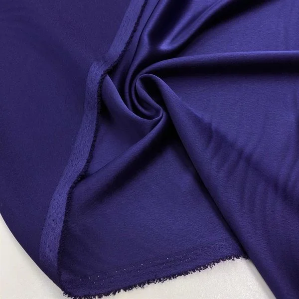 İnce İtalyan Saten Kumaş Lacivert