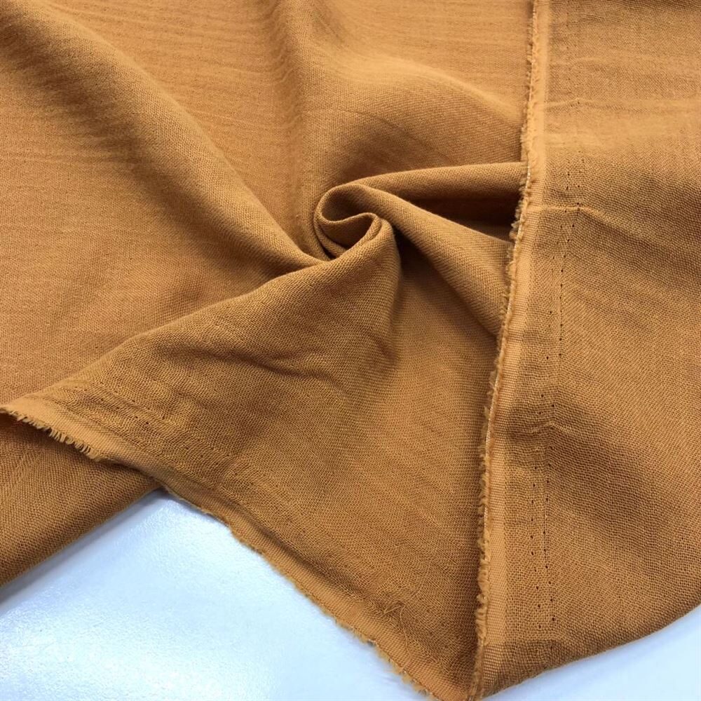 Çift Kat Müslin Kumaş Caramel