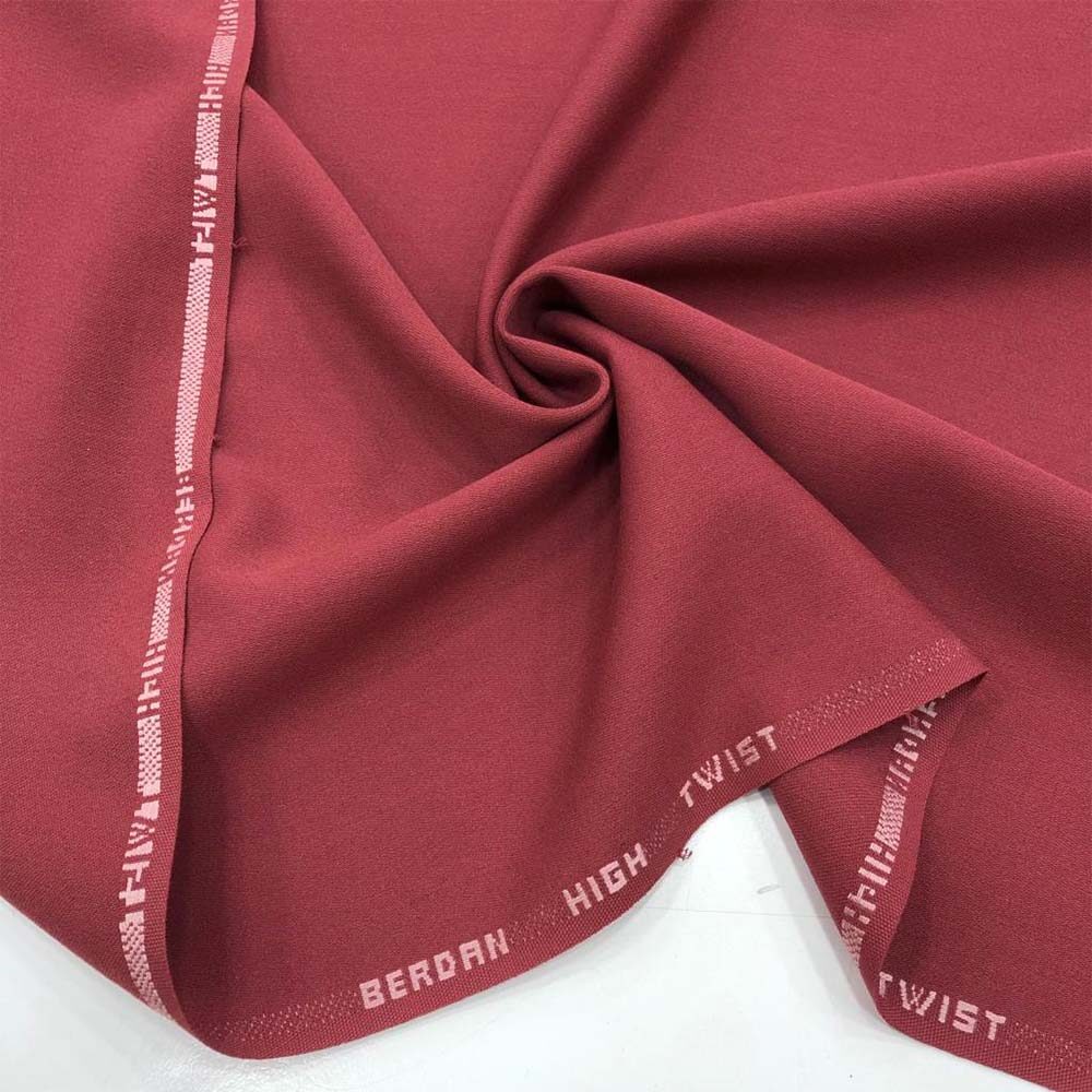 Berdan Gabardin Kumaş Mercan