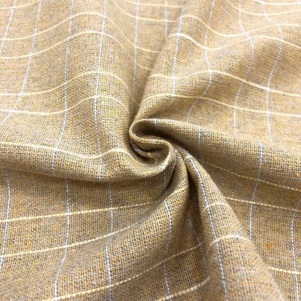 Ekose Pamuk Keten Kumaş Sarı Ekose Pamuk Keten Kumaş Sarı
