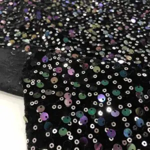 Kadife Üzerine Payet İşlemeli Kumaş