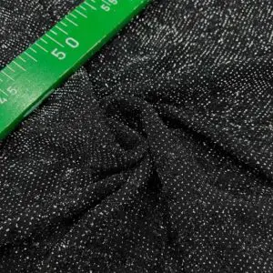 Simli Triko Kumaş Siyah-Gri