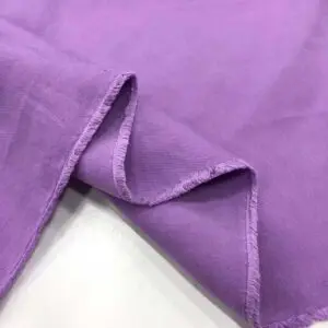 Taşlanmış Keten Kumaş Lila