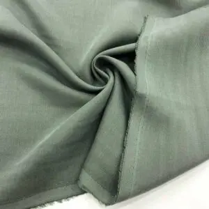 Taşlanmış Tensel Keten Kumaş Yeşil