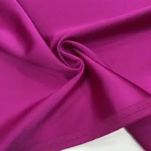 %100 İpek Saten Kumaş Fuşya