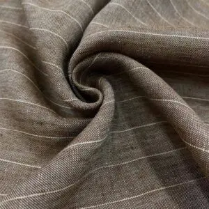 Çizgili Altınyıldız Ham Keten Kumaş Sütlü Kahverengi Çizgili Altınyıldız Ham Keten Kumaş Sütlü Kahverengi