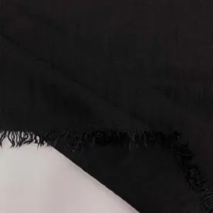 Kırışmayan Keten Kumaş Siyah