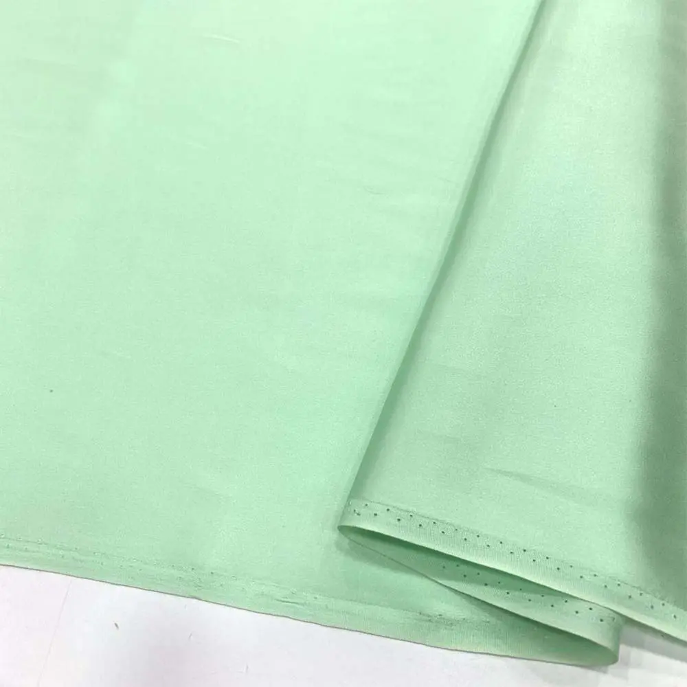 % 100 İpek Saten Kumaş Mint Yeşili