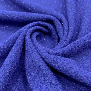 Simli Triko Kumaş Saks Mavisi