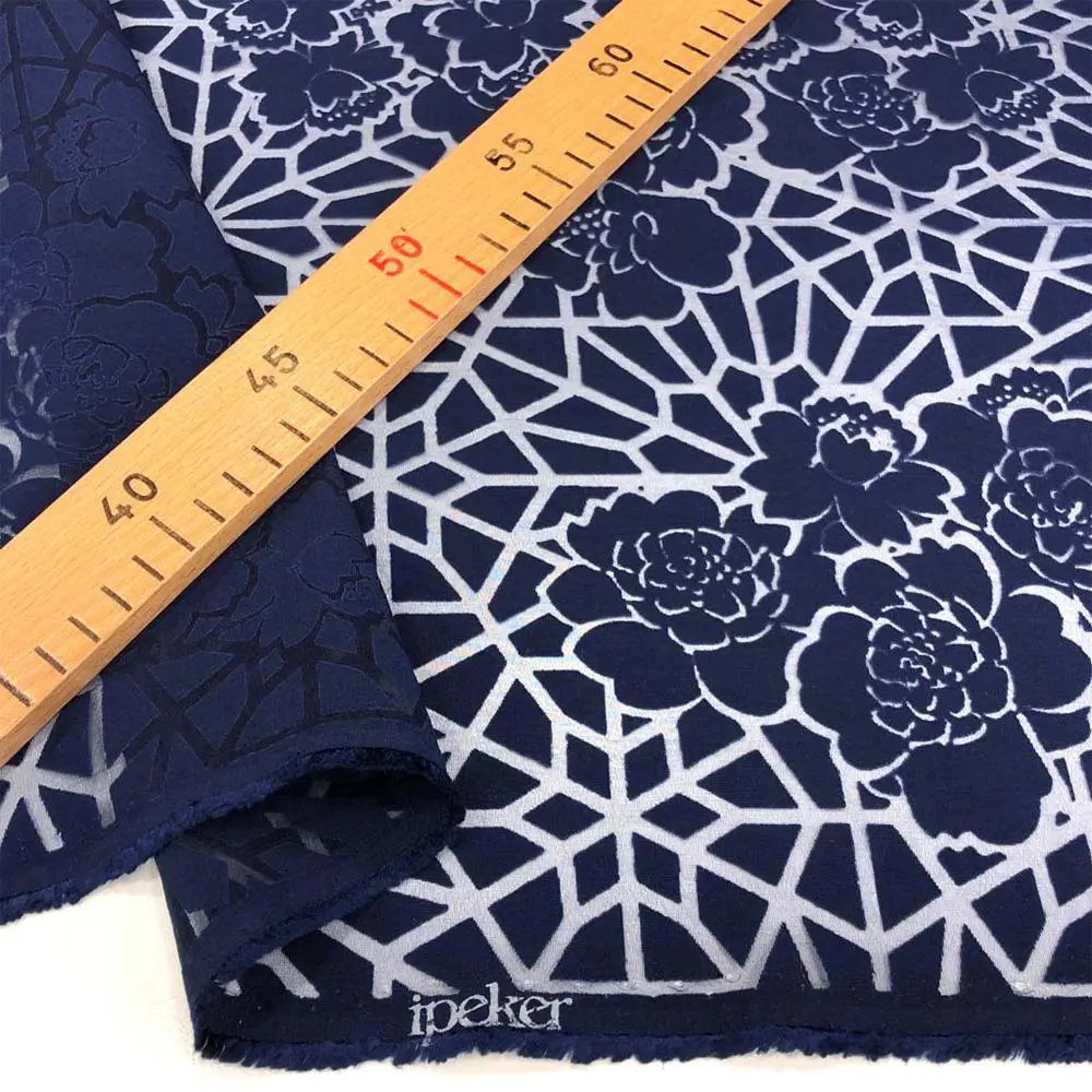 Yakma Keten Kumaş Lacivert