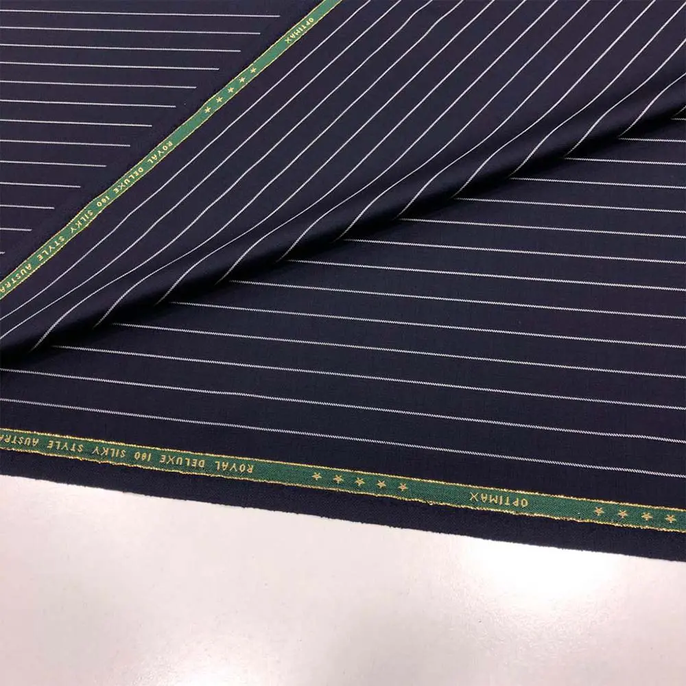 Çizgili İthal Kumaş Lacivert