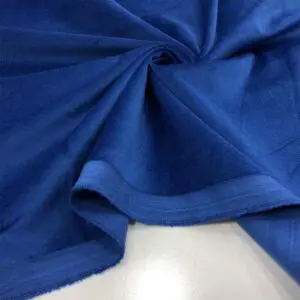 Cotton Kadife Kumaş Saks Mavisi