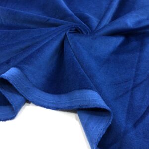 Cotton Kadife Kumaş Saks Mavisi