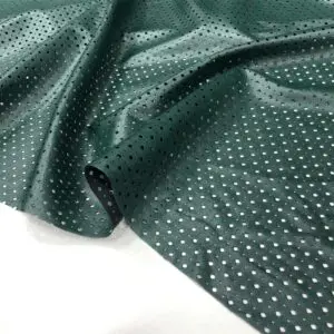 Lazer Kesim Deri Kumaş Zümrüt