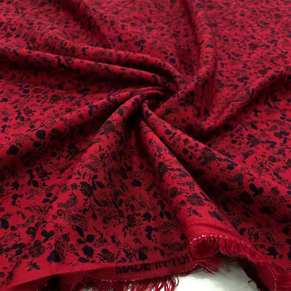 Desenli Belmendo Viskon Kumaş