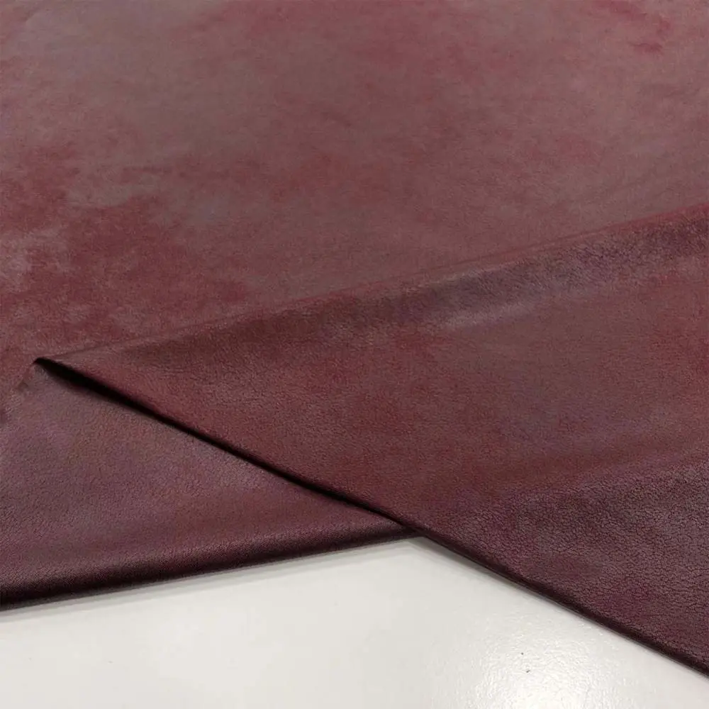 İnce Deri Kumaş Bordo