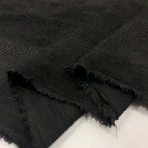 İnce Fittili Kadife Kumaş Siyah