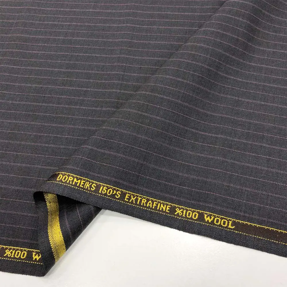 Çizgili İthal Kumaş Gri Çizgili İthal Kumaş Gri