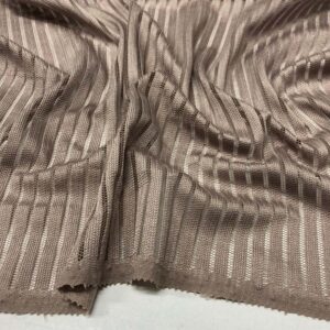 Desenli Tül Kumaş Açık Kahverengi