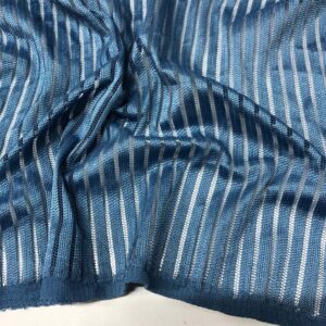 Desenli Tül Kumaş Mavi