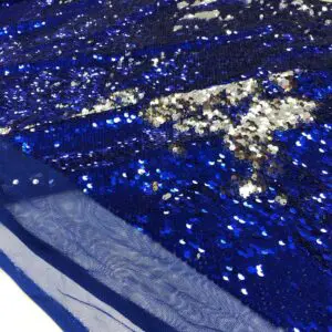 Dönen Payet Kumaş Mavi-Gümüş