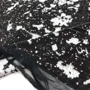 Dönen Payet Kumaş Siyah-Gümüş
