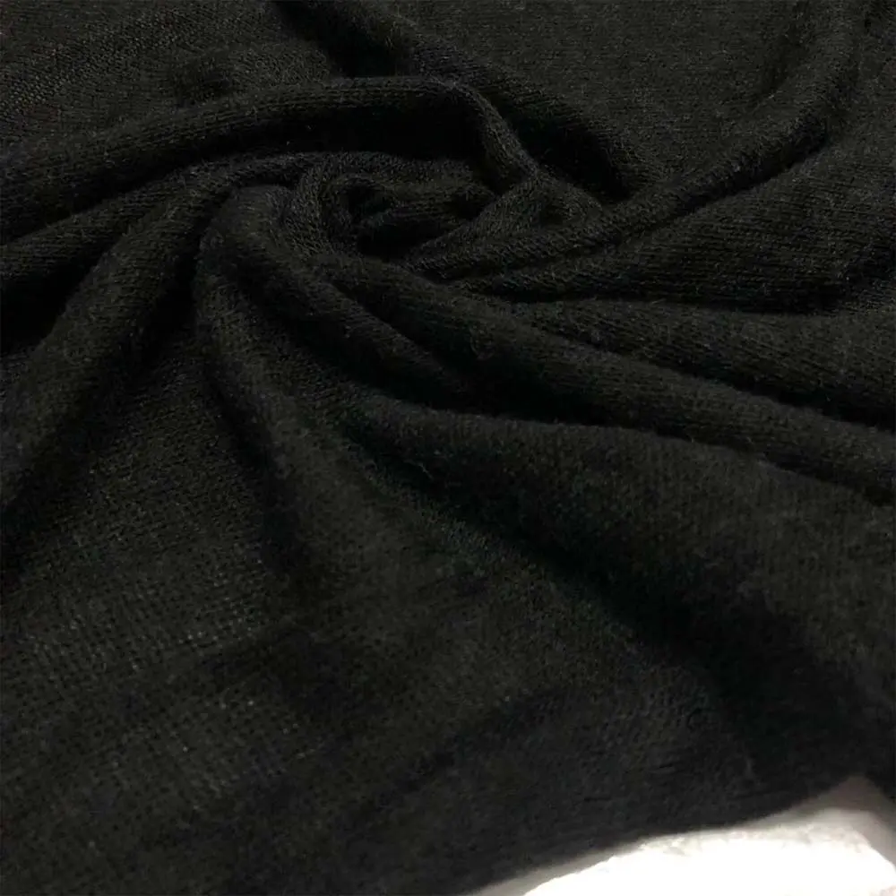 İnce Örme Triko Kumaş Siyah