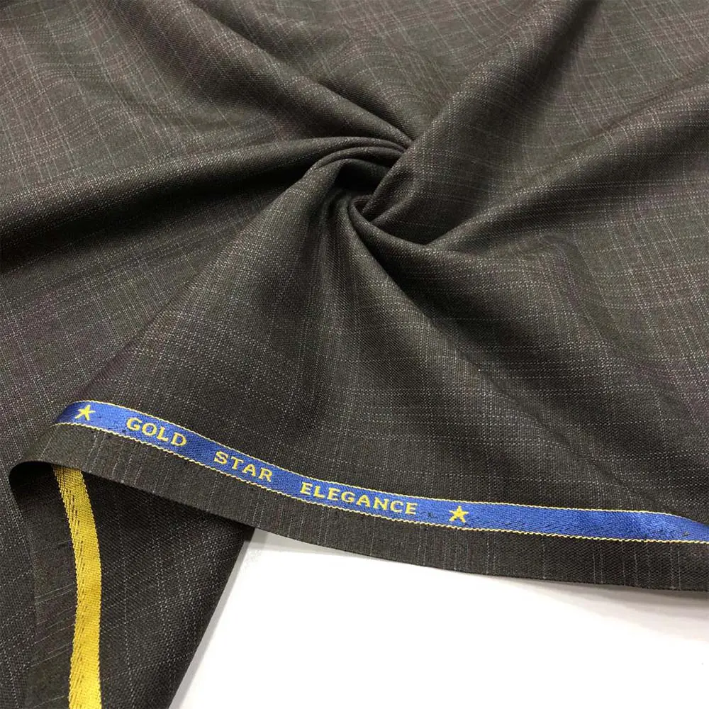 İthal Ekose Filafil Kumaş Kahverengi