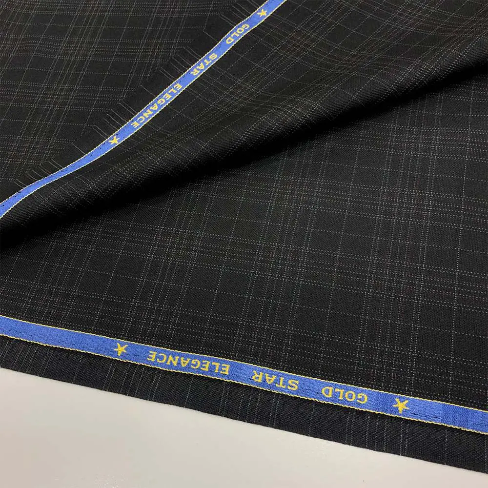 İthal Ekose Filafil Kumaş Siyah