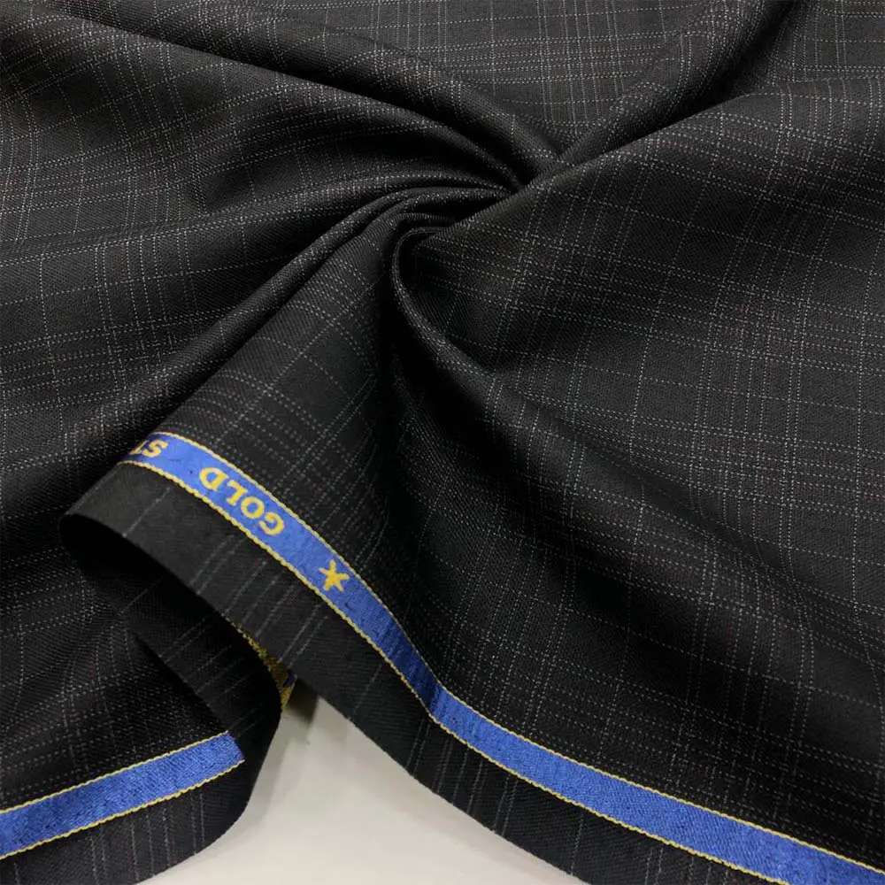 İthal Ekose Filafil Kumaş Siyah