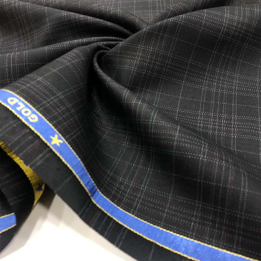 İthal Ekose Filafil Kumaş Siyah