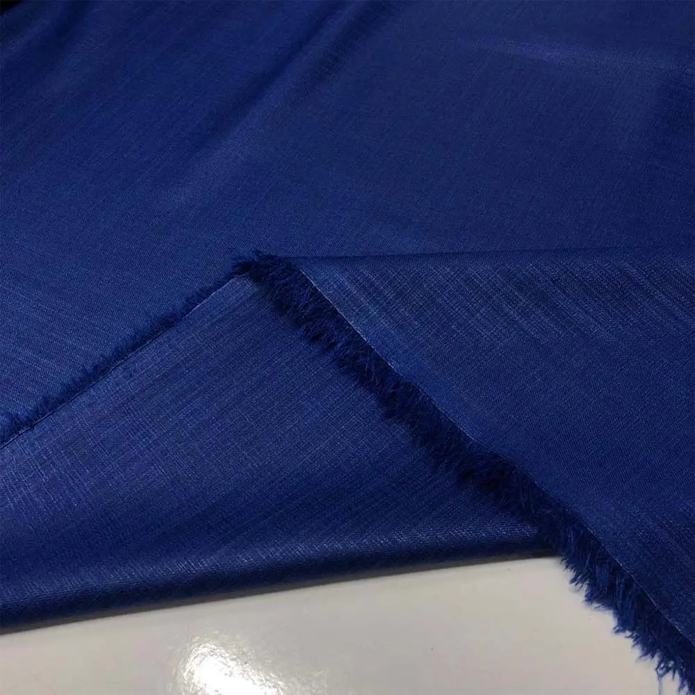 Kırışmayan Keten Kumaş Saks Mavisi Kırışmayan Keten Kumaş Saks Mavisi