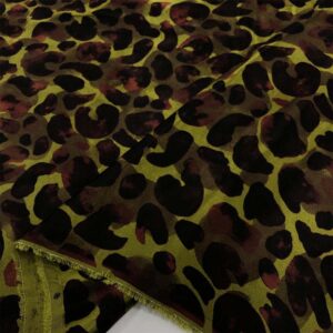 Leopar Desenli Pamuk Cupra Kumaş